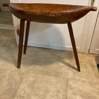 Antique Dough Bowl on 3 legs