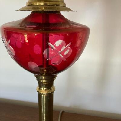Brass & Cranberry Etched to clear