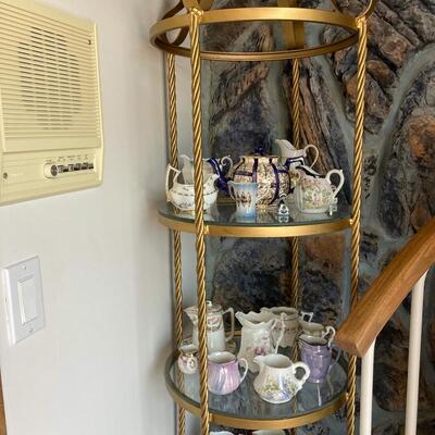 Brass & Glass Etagere