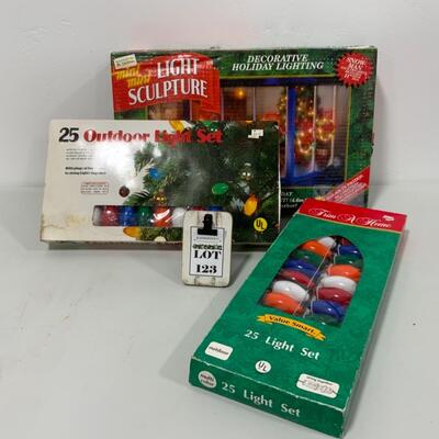 [123] Three Sets Modern Christmas Lights | Light Sculpture