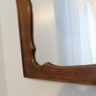 Vintage Wood Frame Wall Mirror