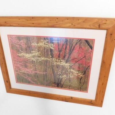 Chestnut Wood Frame Picture Wall Deor Signed and Limited Series