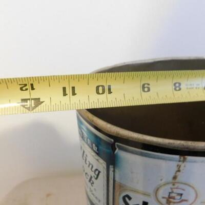 Vintage Tin Old Style Local Brew Brand Waste Can