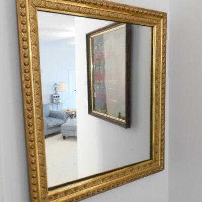 Vintage Wood Gilt Frame Wall Mirror