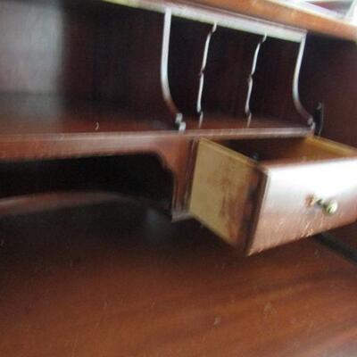 Impressive Sold Walnut Carved Chippendale Secretary Desk with Gallery 
