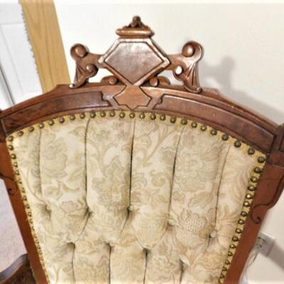 Antique Eastlake Button Back Parlor Chair