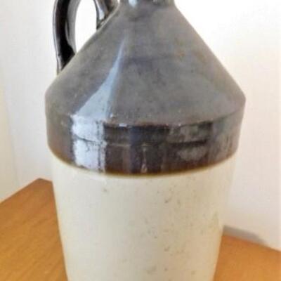 Vintage Two Tone Pottery Whisky Jug 
