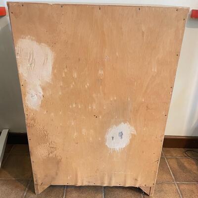 4 DRAWER LIGHT COLORED SOLID WOOD DRESSER