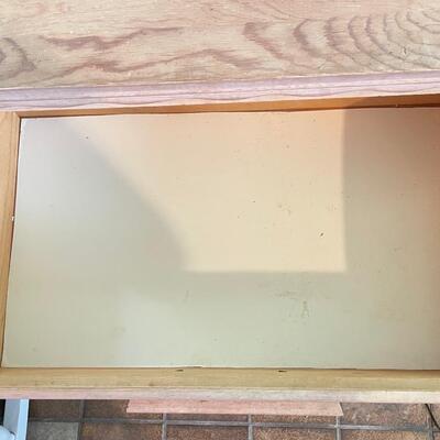 4 DRAWER LIGHT COLORED SOLID WOOD DRESSER