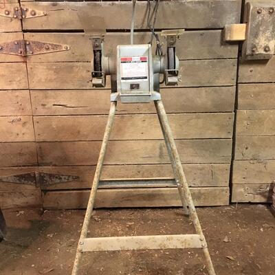 Craftsman 1/2 HP Working Bench Grinder on stand