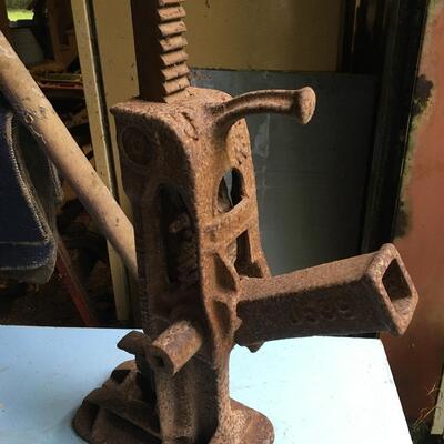 Large antique cast iron jack.  See details
