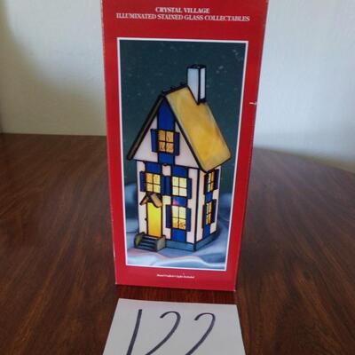 LOT 122 CRYSTAL VILLAGE STAINED GLASS HOUSE
