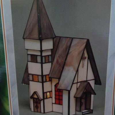 LOT 126 NEW STAINED GLASS HOUSE