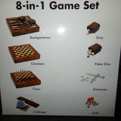 LOT 144  NEW 8 IN 1 GAME SET