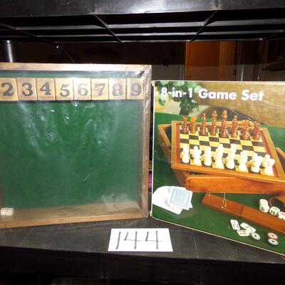 LOT 144  NEW 8 IN 1 GAME SET