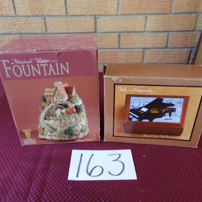 LOT 163  NEW MUSICAL WATER FOUNTAIN AND NOTEWORTHY