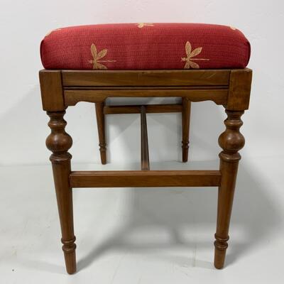 [146] VINTAGE | Reupholstered Vanity Bench | Dragonflies 