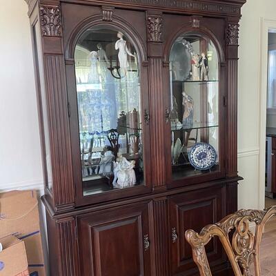 Gorgeous formal dining room table, chairs and china cabinet