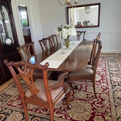 Gorgeous formal dining room table, chairs and china cabinet