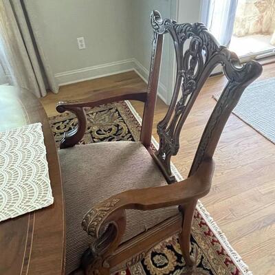 Gorgeous formal dining room table, chairs and china cabinet
