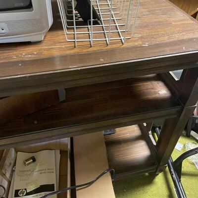 lot 333- rolling cart, tru tech tv
