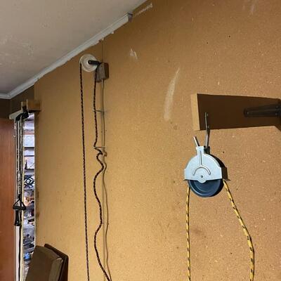 lot 336- misc. tools, electronics, exercise equipment, knife, speakers