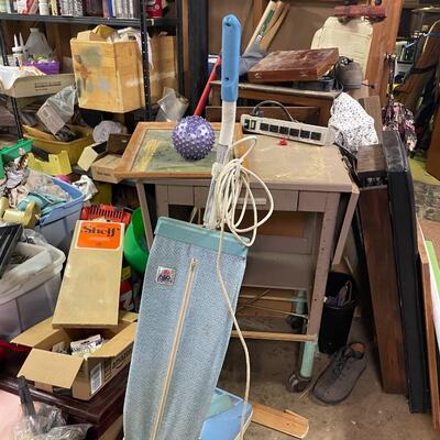 lot 338- table, shelves, all misc. tools, chemicals, etc.