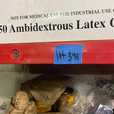 lot 340- shelf, tool bench, all misc. tools, shelves, parts
