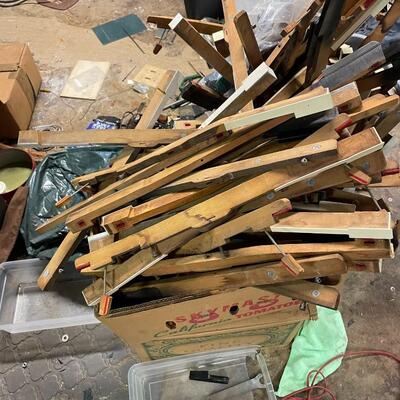 lot 341- tool bench, stools, all misc. tools and parts