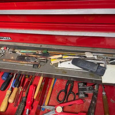 lot 344- large craftsman tool chest with contents