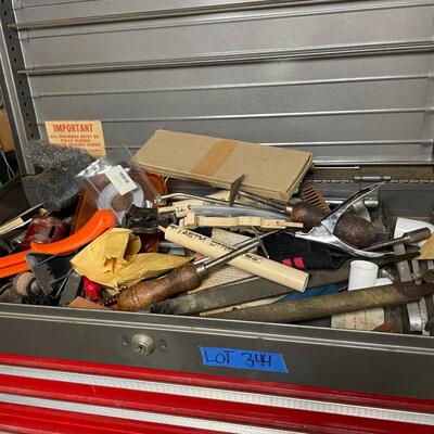 lot 344- large craftsman tool chest with contents