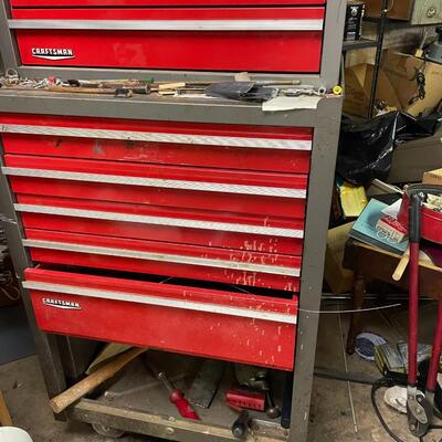 lot 344- large craftsman tool chest with contents