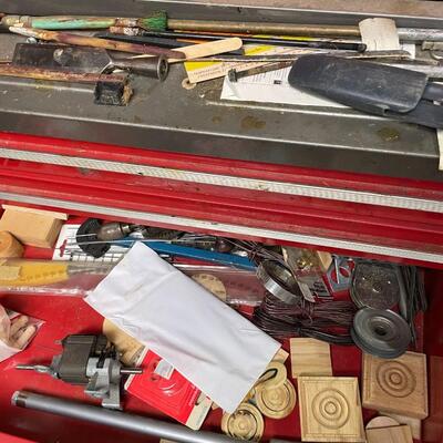 lot 344- large craftsman tool chest with contents