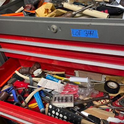 lot 344- large craftsman tool chest with contents