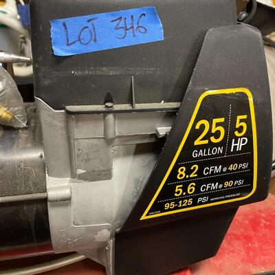 lot 346- Coleman 25 gallon air compressor