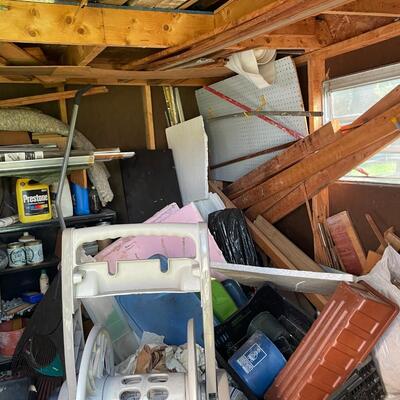 lot 348- entire contents of shed, misc. tools, etc.