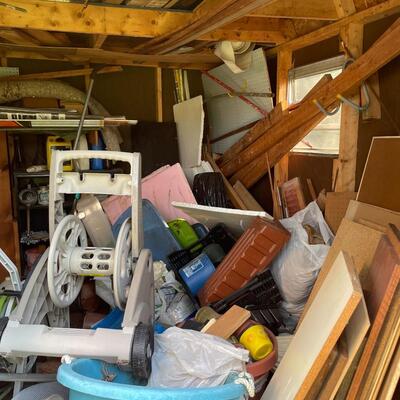 lot 348- entire contents of shed, misc. tools, etc.