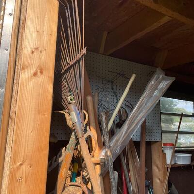 lot 348- entire contents of shed, misc. tools, etc.