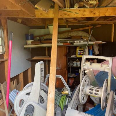 lot 348- entire contents of shed, misc. tools, etc.