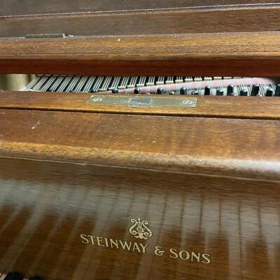 lot 349- Steinway and Sons piano model B serial #281015 appraised for $40,750.00 with stool