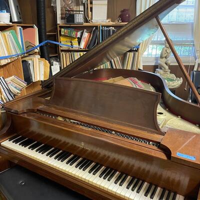 lot 349- Steinway and Sons piano model B serial #281015 appraised for $40,750.00 with stool