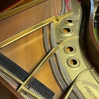 lot 349- Steinway and Sons piano model B serial #281015 appraised for $40,750.00 with stool