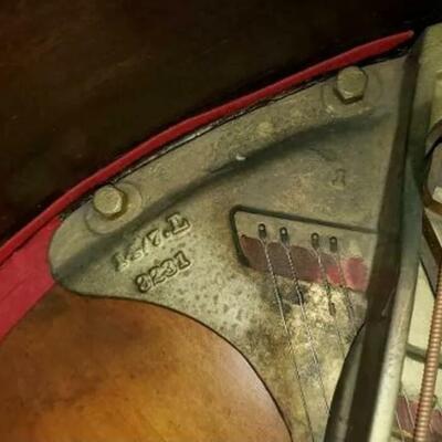 lot 350- Steinway and Sons piano 1920 walnut model L serial #203831 appraised $21,520.00
