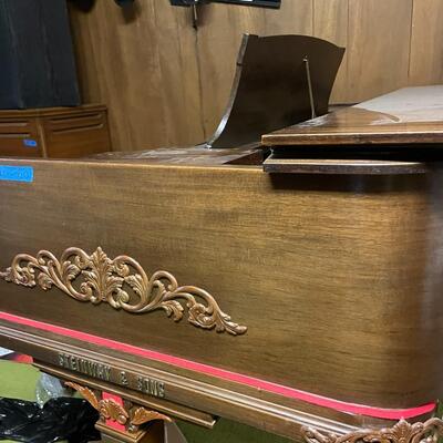 lot 350- Steinway and Sons piano 1920 walnut model L serial #203831 appraised $21,520.00