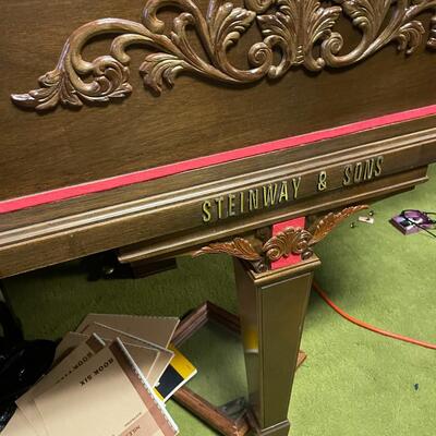 lot 350- Steinway and Sons piano 1920 walnut model L serial #203831 appraised $21,520.00