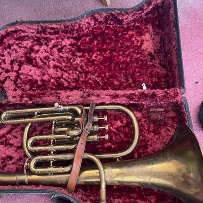 lot 351- antique circa 1920-1930's universal buffalo trumpet