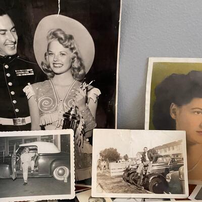 Vintage 1940s 1950s Black & White Photographs Military, Couples, Cars, B&W Photo