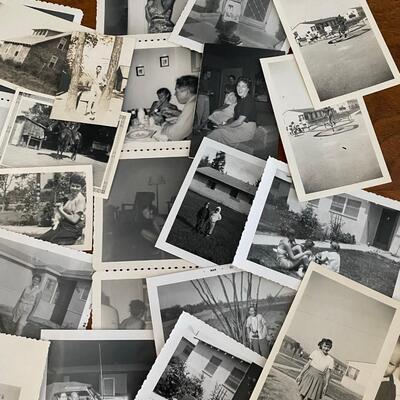 Vintage 1940s 1950s Black & White Photographs Military, Couples, Cars, B&W Photo