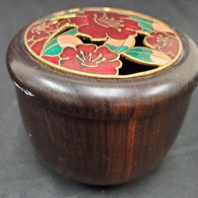 Desert Ironwood & Cloisonne Treasure Box 