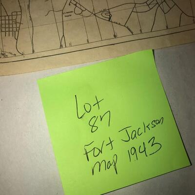 1943 Fort Jackson Map (Lot 87)
